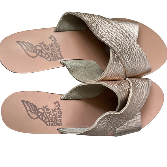 Ancient Greek Sandals Metallic Slide Sandals - Picture 9 of 15